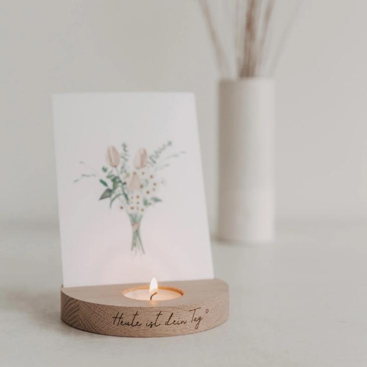 TEELICHT- KARTENHALTER HEUTE IST DEIN TAG ♡ - 4