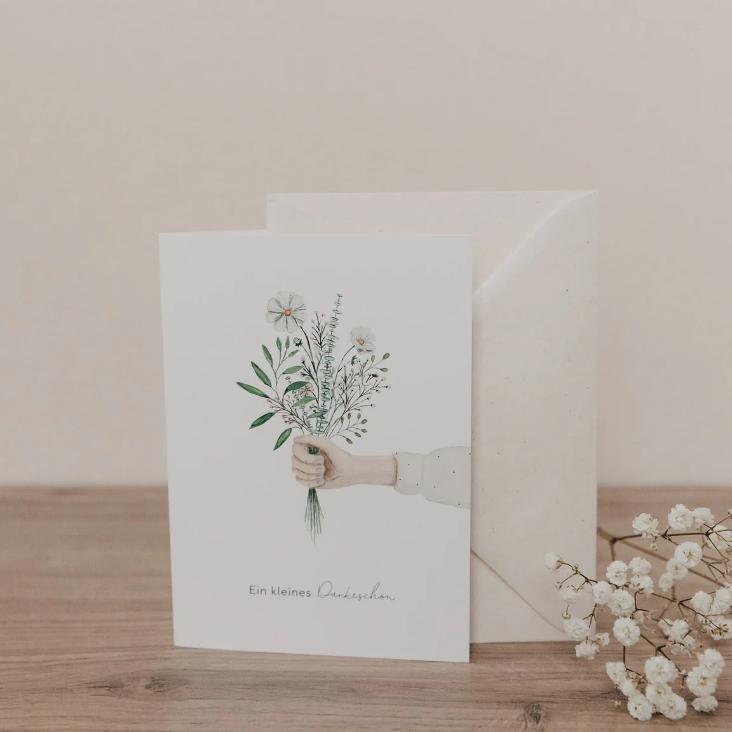 KLAPPKARTE DANKESBLUMEN / EIN KLEINES DANKESCHÖN