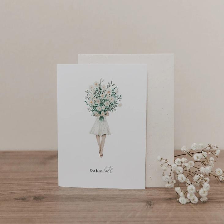 KLAPPKARTE BLUMENMÄDCHEN / DU BIST TOLL