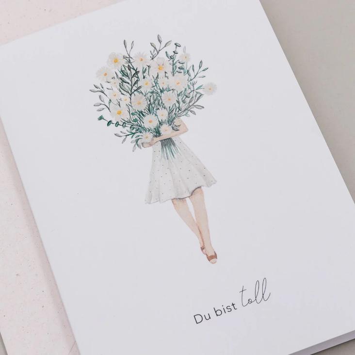 KLAPPKARTE BLUMENMÄDCHEN / DU BIST TOLL - 2