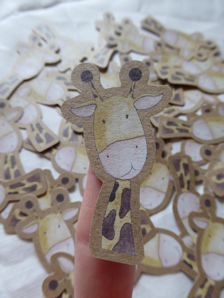 KRAFTPAPIERSTICKER GIRAFFE