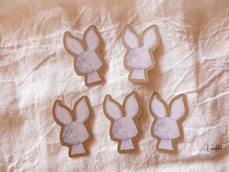 KRAFTPAPIERSTICKER HASE - 0