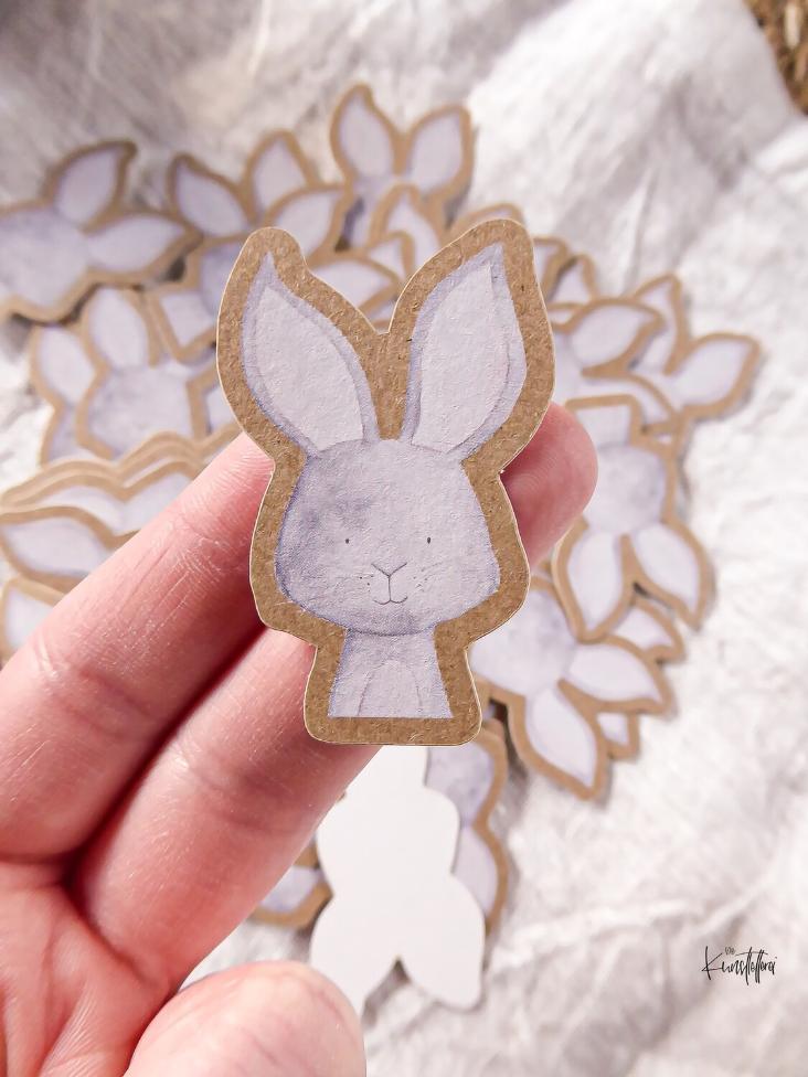 KRAFTPAPIERSTICKER HASE