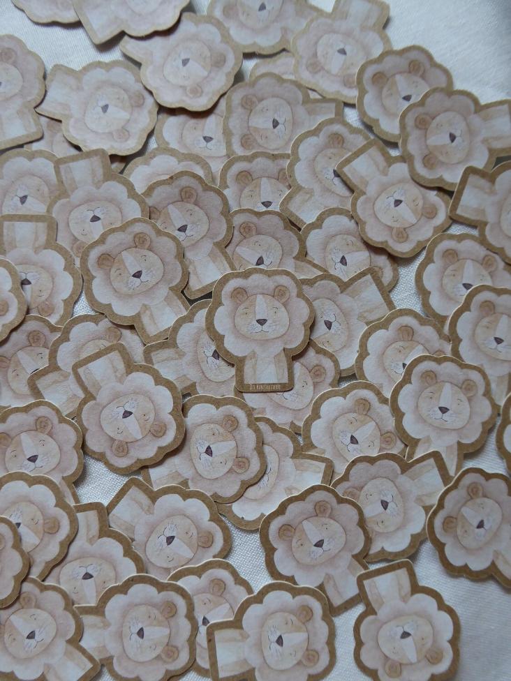 KRAFTPAPIERSTICKER LÖWE - 1