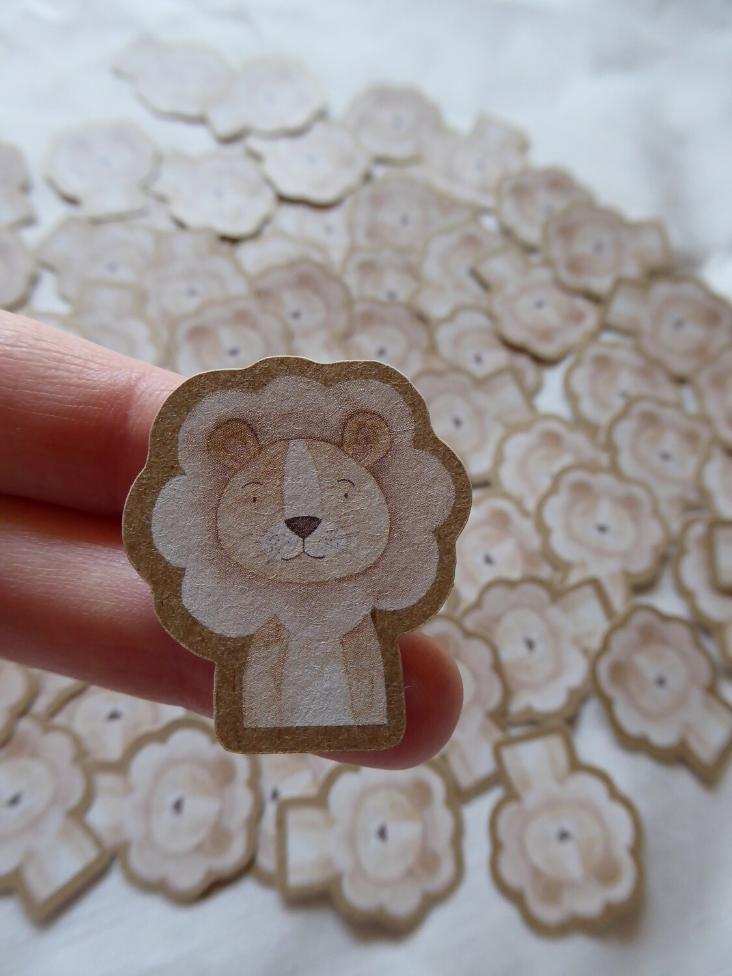 KRAFTPAPIERSTICKER LÖWE