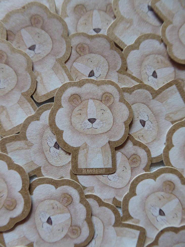 KRAFTPAPIERSTICKER LÖWE - 3