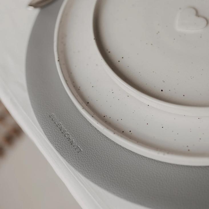WENDBARES TISCHSET HERZ ♡ GRAU - 2