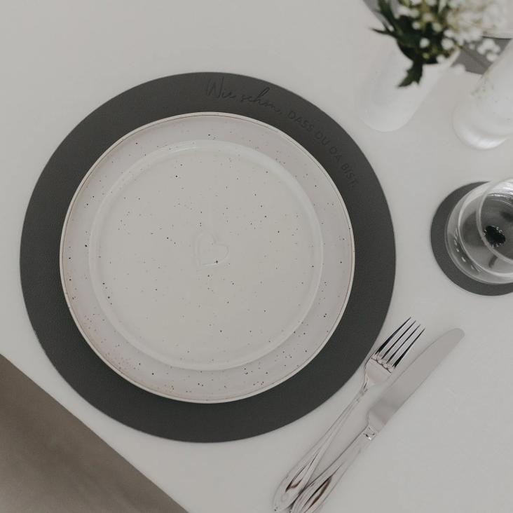 WENDBARES TISCHSET WIE SCHÖN DASS DU DA BIST ♡ GRAU - 4