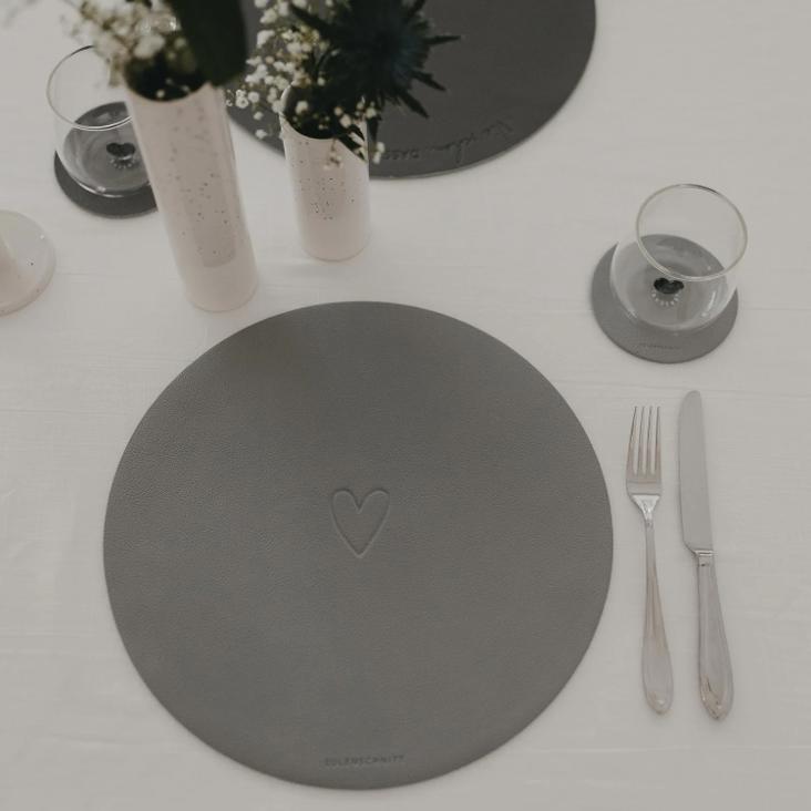 WENDBARES TISCHSET WIE SCHÖN DASS DU DA BIST ♡ GRAU - 2