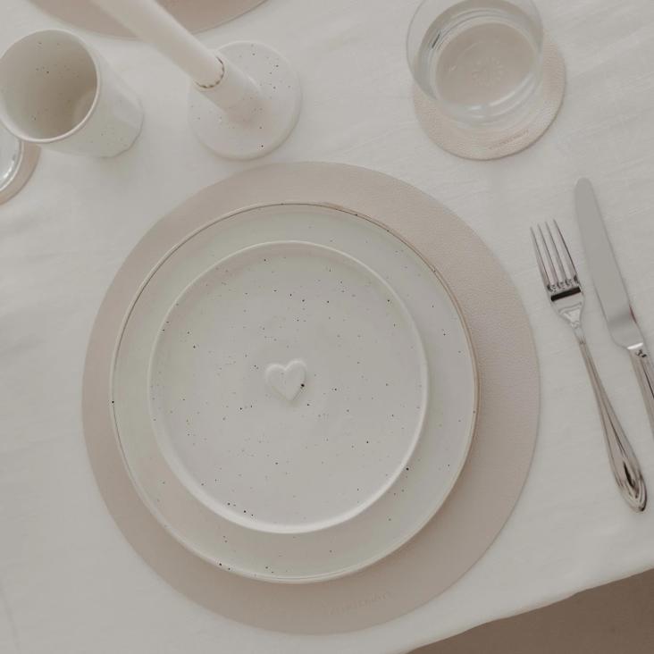 WENDBARES PLATZSET HERZ ♡ CREME - 3