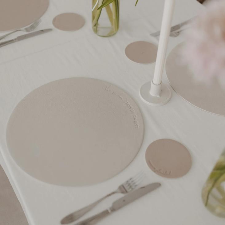 WENDBARES PLATZSET WIE SCHÖN DASS DU DA BIST ♡ CREME - 3