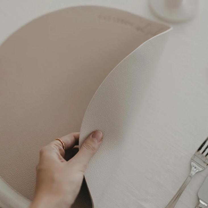 WENDBARES PLATZSET DAS LEBEN IST SCHÖN CREME - 1