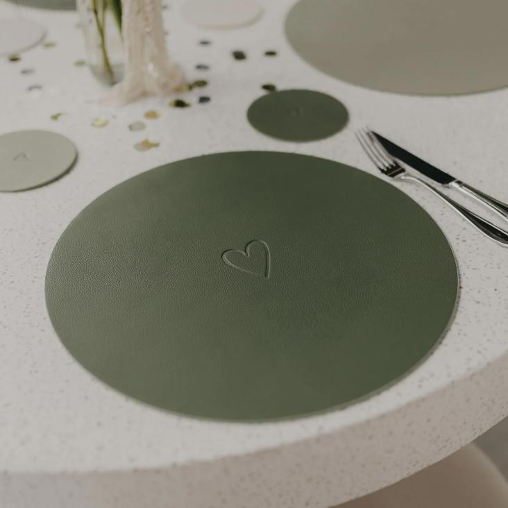 LIEFERBAR AB CA.5.02: WENDBARES PLATZSET HERZ ♡ GRÜN