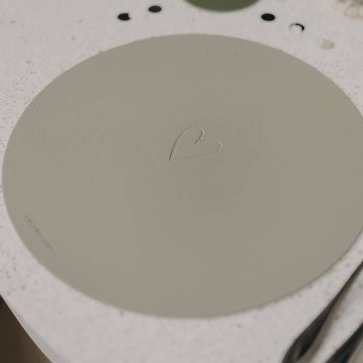 WENDBARES TISCHSET HERZ ♡ GRÜN - 7