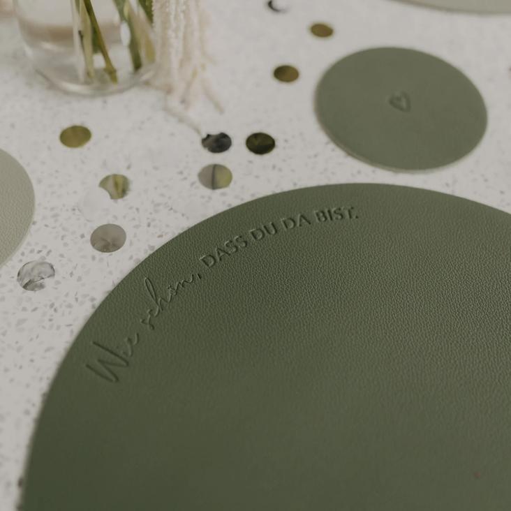 WENDBARES PLATZSET WIE SCHÖN DASS DU DA BIST ♡ GRÜN