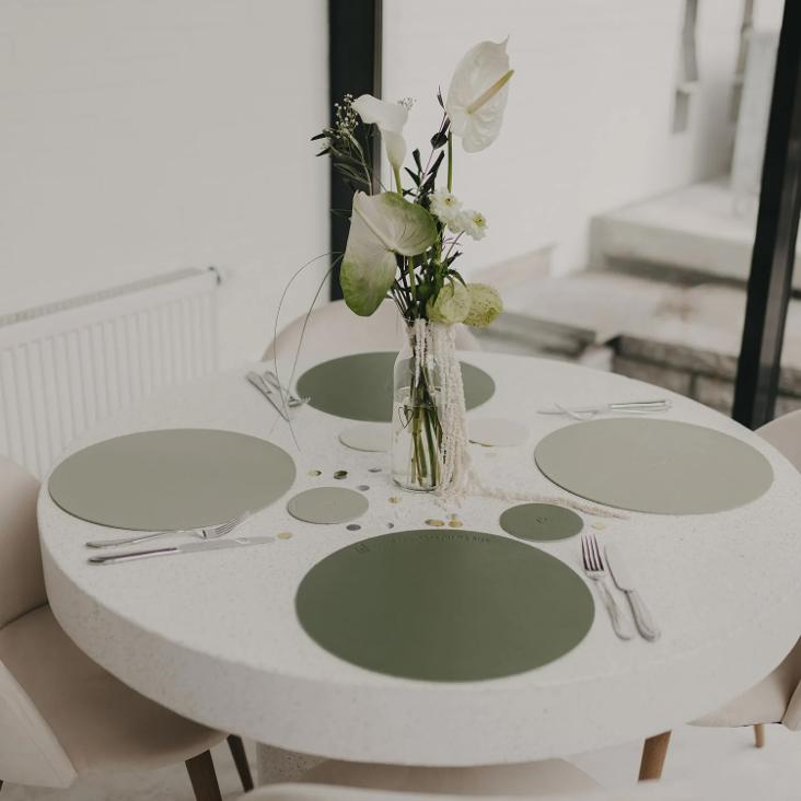 WENDBARES PLATZSET WIE SCHÖN DASS DU DA BIST ♡ GRÜN - 7