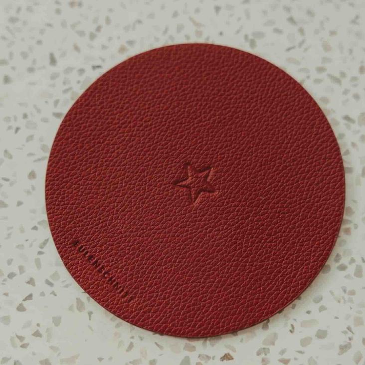 NEU: WENDBARER UNTERSETZER (COASTER) STERN ♡ ROT (1 STÜCK) - 0