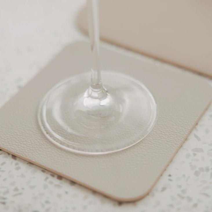 NEU: WENDBARER UNTERSETZER (COASTER) ECKIG HERZ ♡ CREME (1 STÜCK) - 4