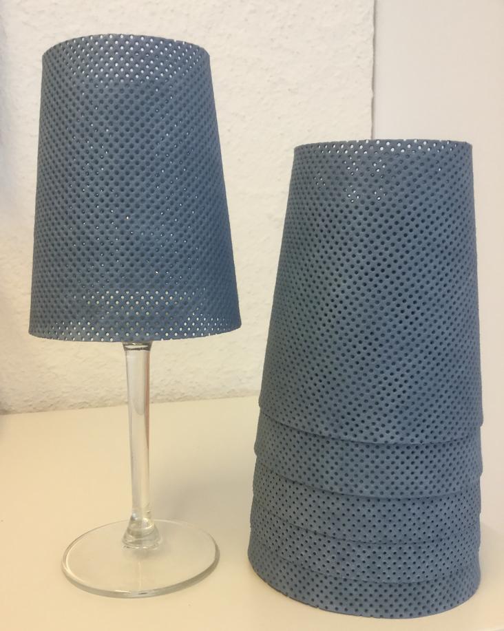 LAMPSHADE PERFORATED SMALL INDACO SOLANGE VORRAT REICHT
