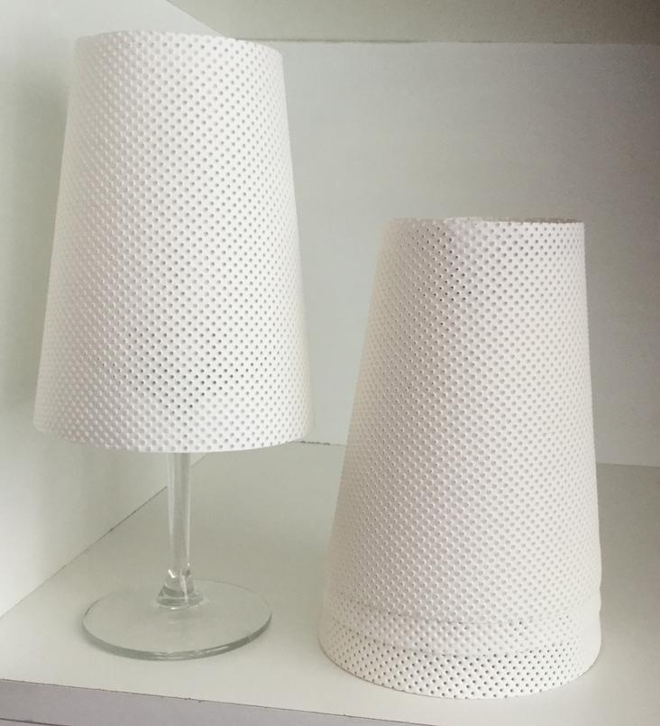 LAMPSHADE PERFORATED WHITE