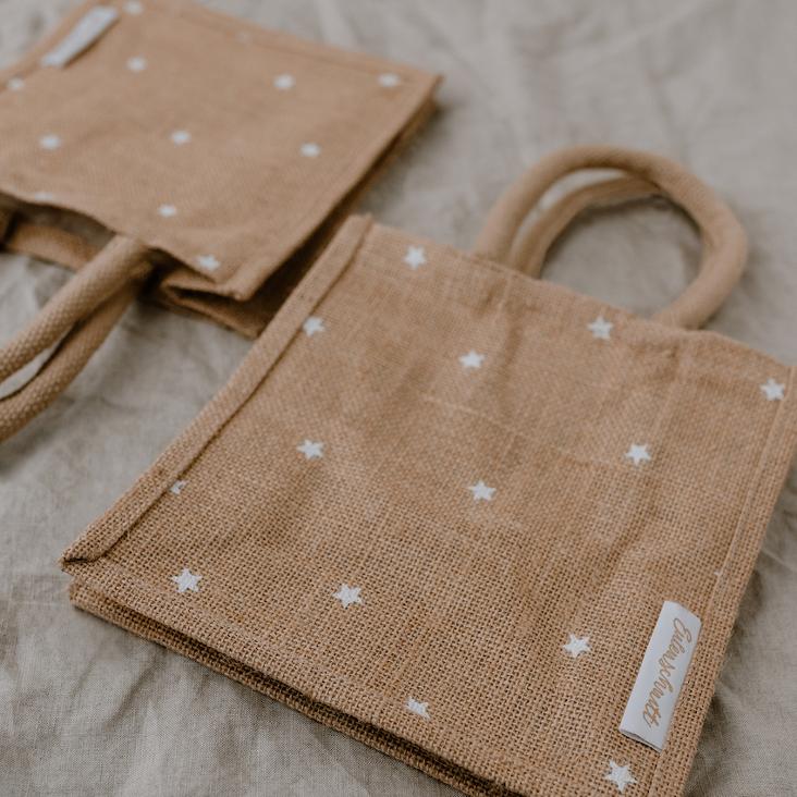 MINI JUTE SHOPPER STERNE EINZELN - 1