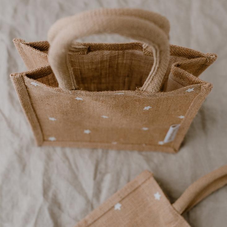 MINI JUTE SHOPPER STERNE EINZELN - 0