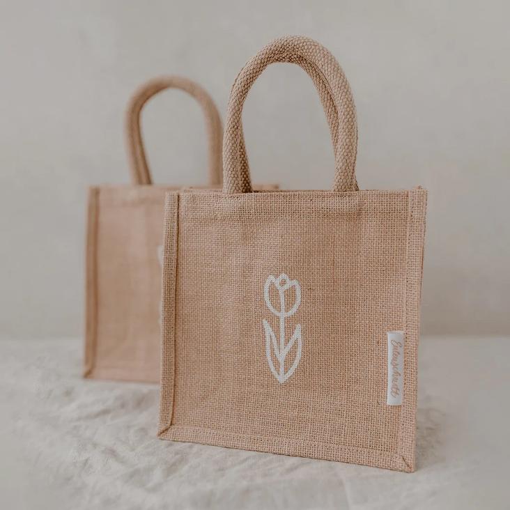 MINI JUTE SHOPPER TULIP EINZELN