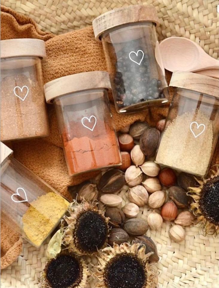 MINI VORRATSGLAS HERZ ♡ WEISS EINZELN 9 CM - 0