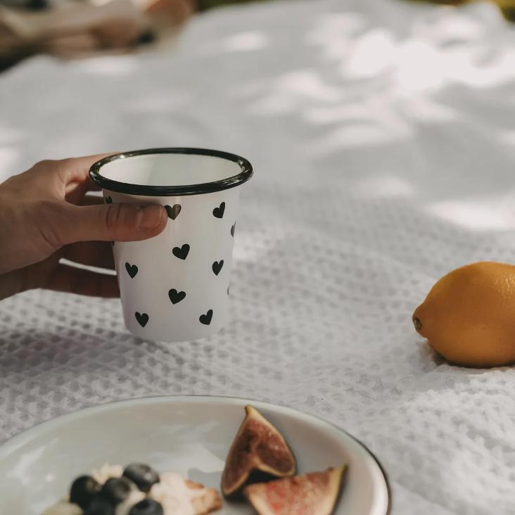 EMAILLE BECHER HERZEN ♡ - 0