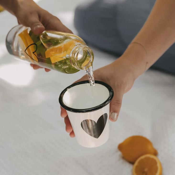 EMAILLE BECHER HERZ ♡ - 5