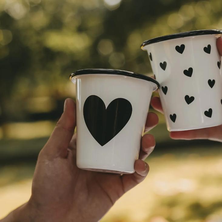 EMAILLE BECHER HERZ ♡ - 3