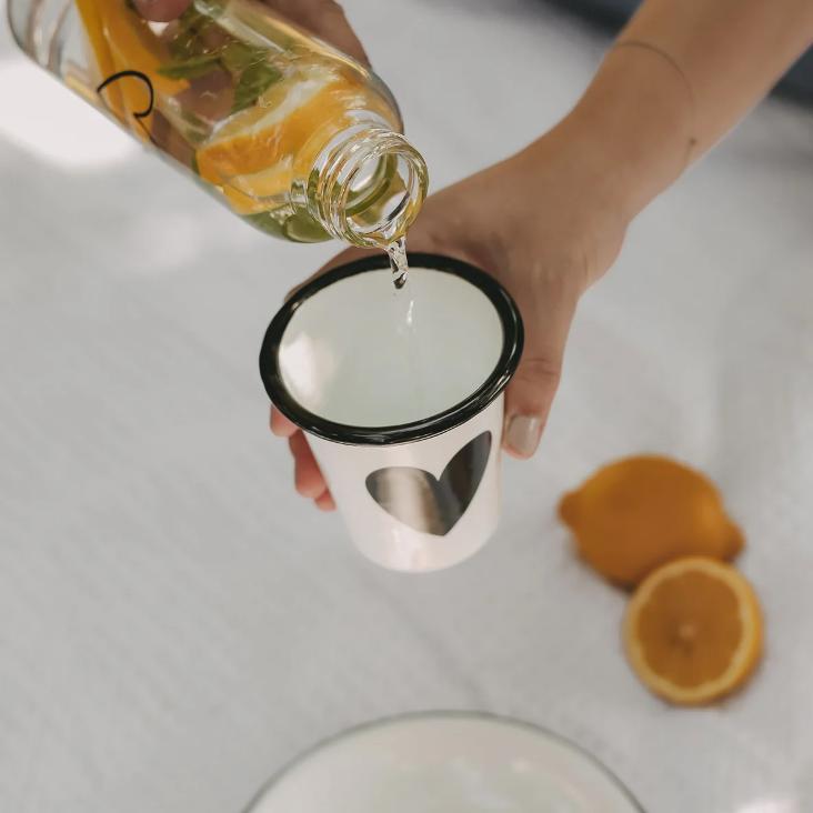 EMAILLE BECHER HERZ ♡ - 0