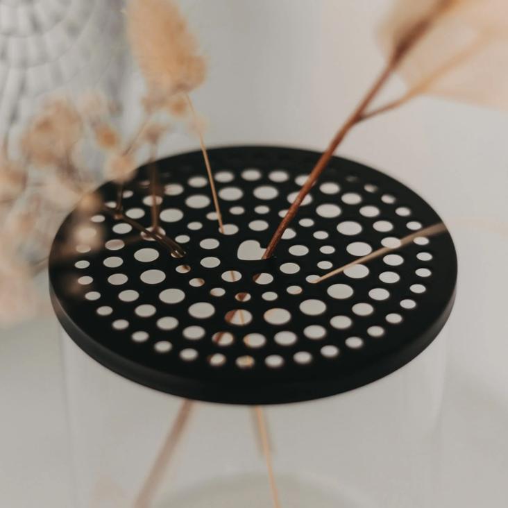 METALLDECKEL BLUMENHALTER SCHWARZ ♡ - 6