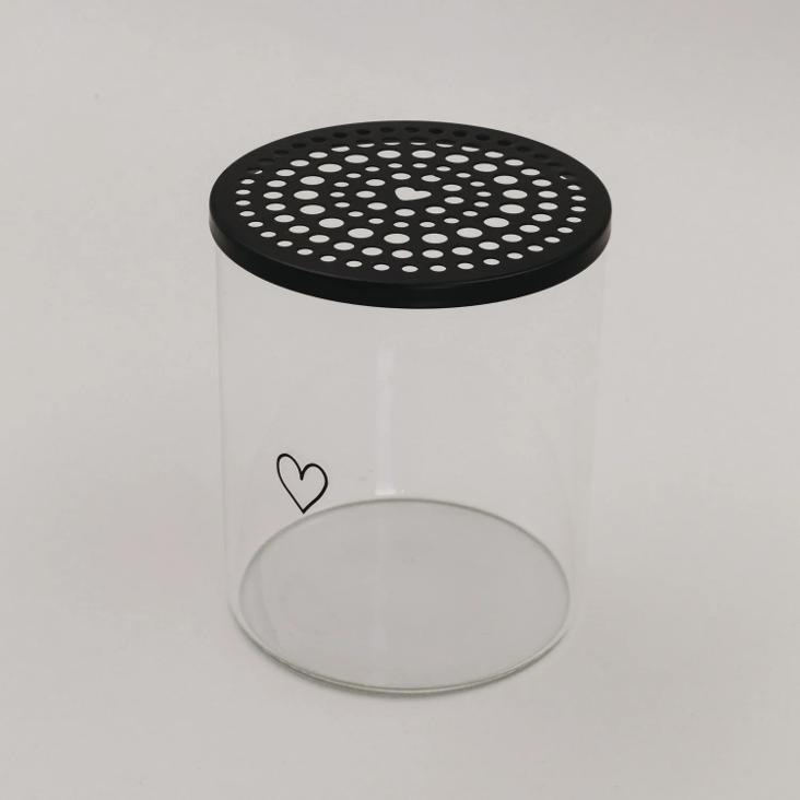 METALLDECKEL BLUMENHALTER SCHWARZ ♡ - 0