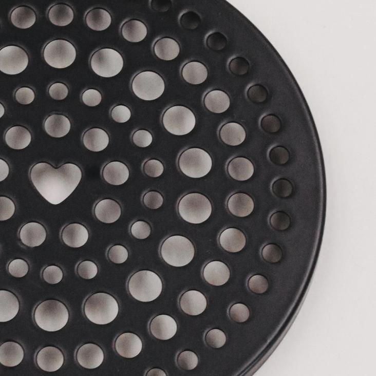 METALLDECKEL BLUMENHALTER SCHWARZ ♡ - 3