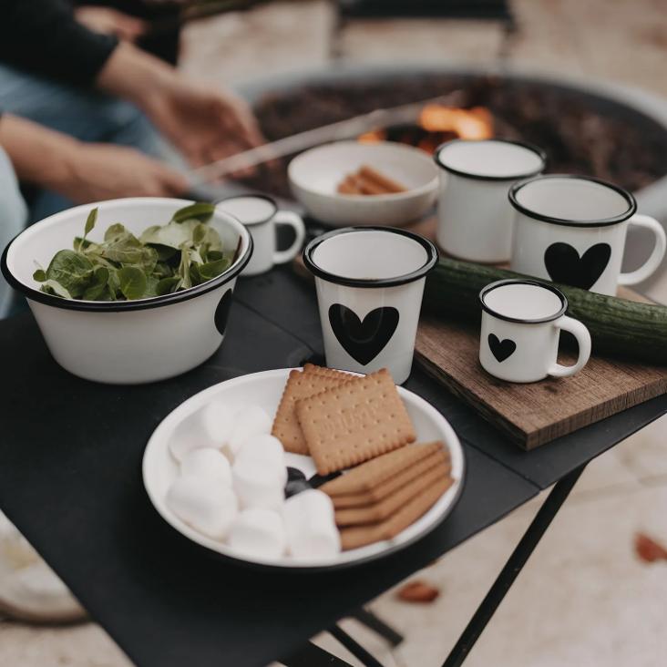 EMAILLE ESPRESSO TASSE HERZ ♡ - 0