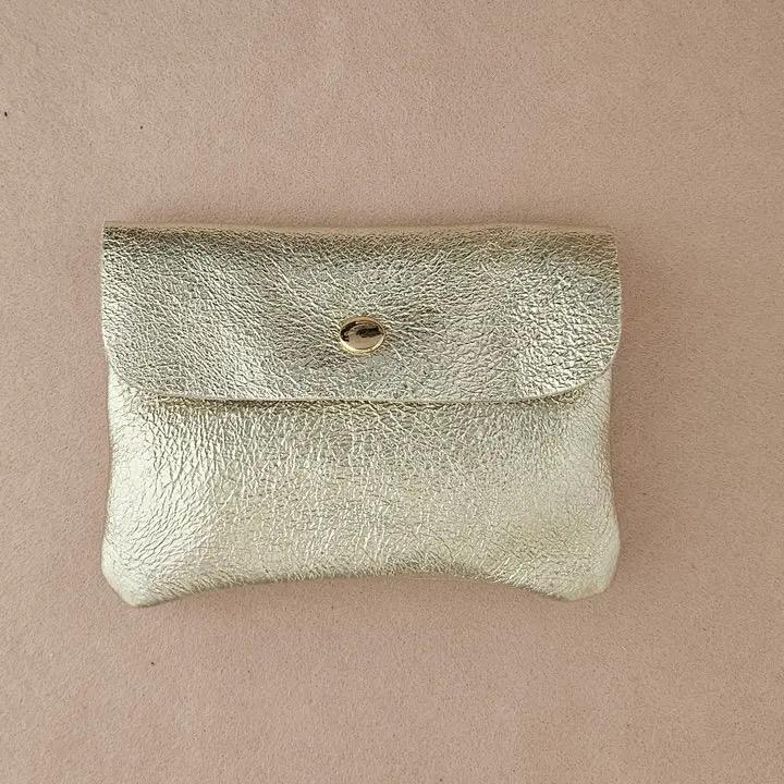 MÜNZETUI MIT REISSVERSCHLUSS METALLIC PLATIN - 0