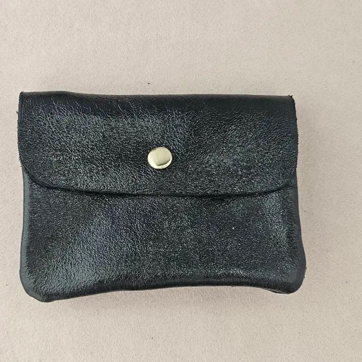 MÜNZETUI MIT REISSVERSCHLUSS METALLIC SCHWARZ