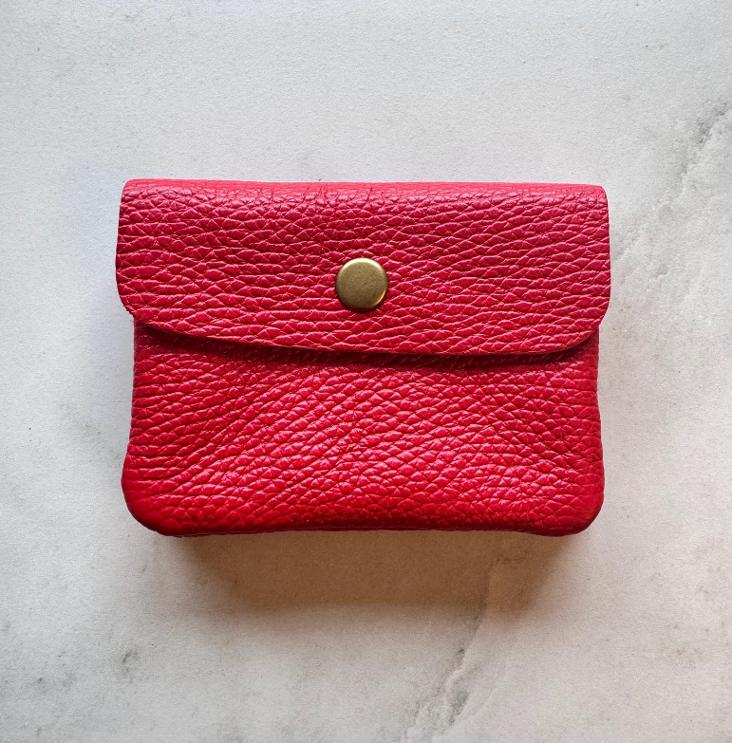 MÜNZETUI MIT REISSVERSCHLUSS ROT