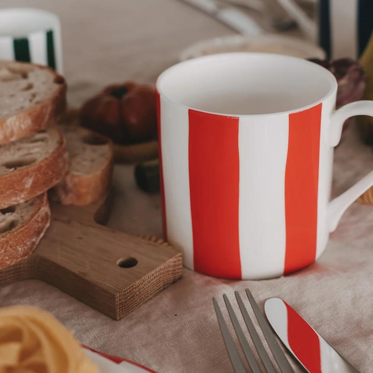 NEU: VORBESTELLEN: IM LAUFE VOM MAI LIEFERBAR: TASSE STREIFEN ROT ♡ - 2