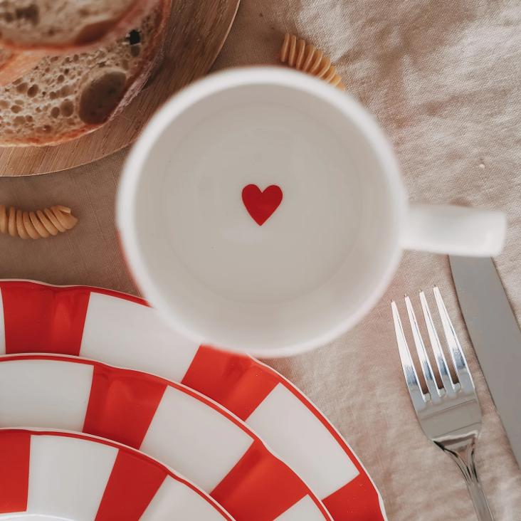 NEU: VORBESTELLEN: IM LAUFE VOM MAI LIEFERBAR: TASSE STREIFEN ROT ♡ - 3