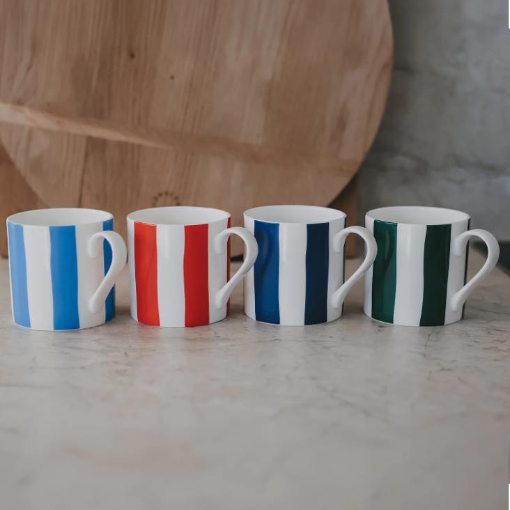 NEU: VORBESTELLEN: IM LAUFE VOM MAI LIEFERBAR: TASSE STREIFEN ROT ♡ - 0