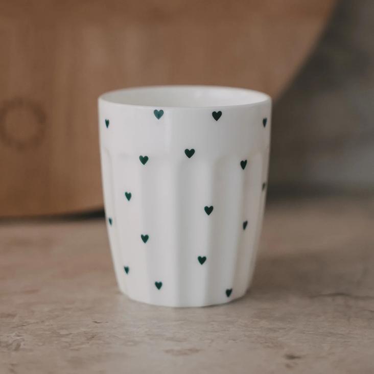 NEU: VORBESTELLEN: AB CA.10.5 LIEFERBAR: BECHER KLEINE HERZEN GRÜN ♡