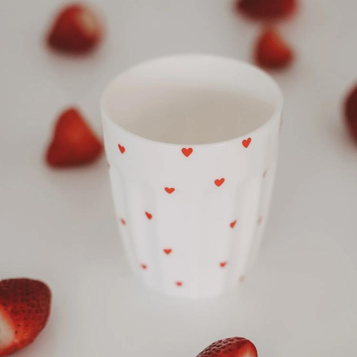 NEU: VORBESTELLEN: AB CA.10.5 LIEFERBAR: BECHER KLEINE HERZEN ROT ♡ - 0
