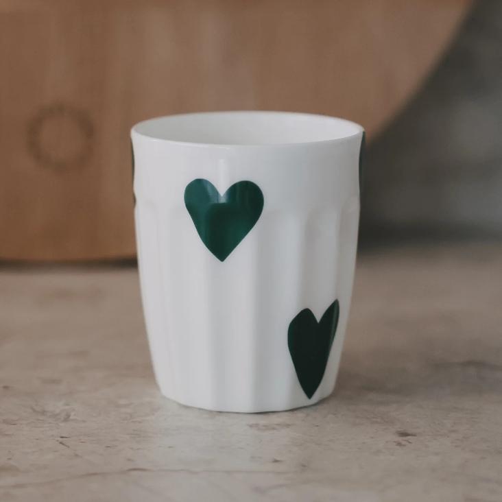 NEU: VORBESTELLEN: AB CA.10.5 LIEFERBAR: BECHER GROSSE HERZEN GRÜN ♡