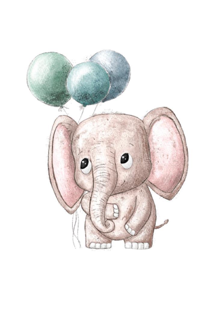 ELEFANT MIT LUFTBALLONS