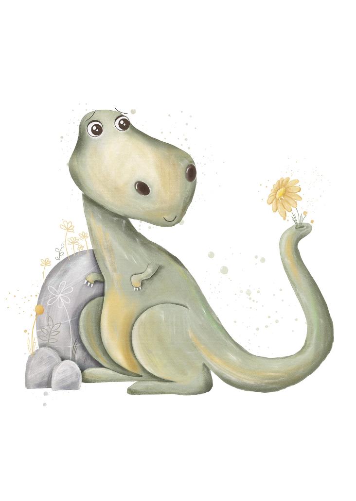 NEU: DINO MIT BLUME