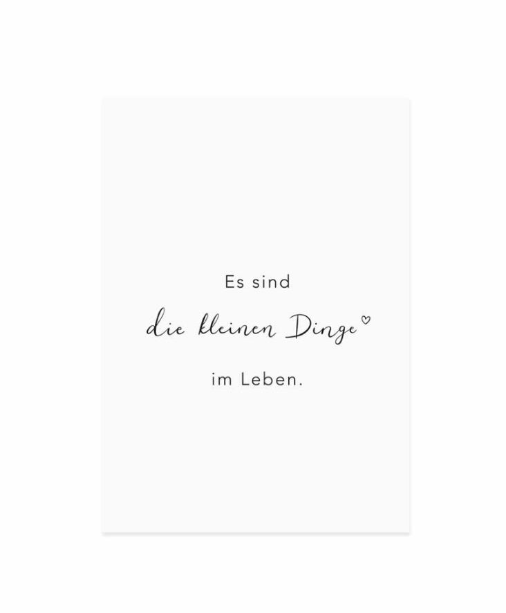 ES SIND DIE KLEINEN DINGE IM LEBEN