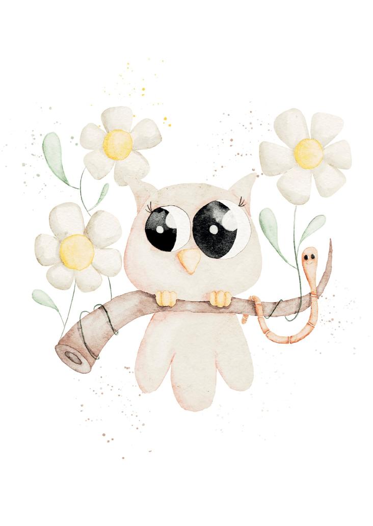EULE MIT BLUMEN