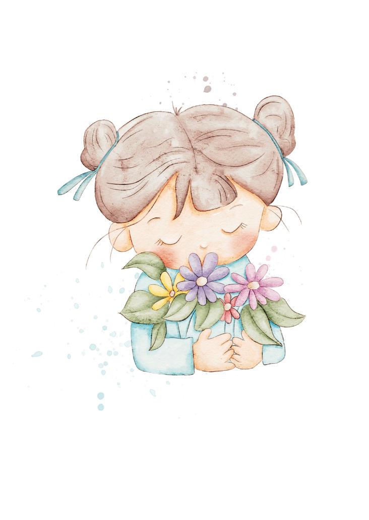 MÄDCHEN MIT BLUMEN